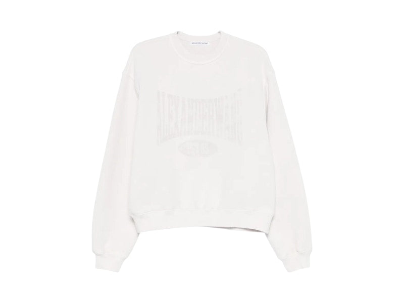T by Alexander Wang Graphic Crewneck Sweatshirt Sand/Ecru