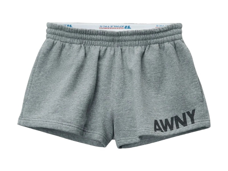 T by Alexander Wang Graphic Running Short Dark Heather Grey