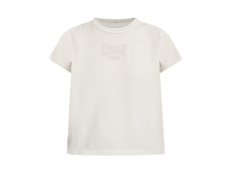 T by Alexander Wang Graphic Shrunk T-shirt Dirty White