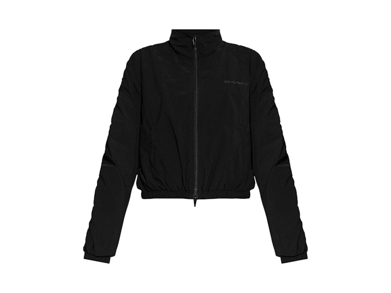 T by Alexander Wang Ruched Seam Track Jacket Black