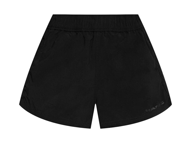 T by Alexander Wang Ruched Seam Track Shorts Black