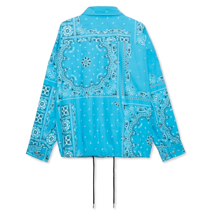 Tain Double Push Paisley Coach Shirt Blue