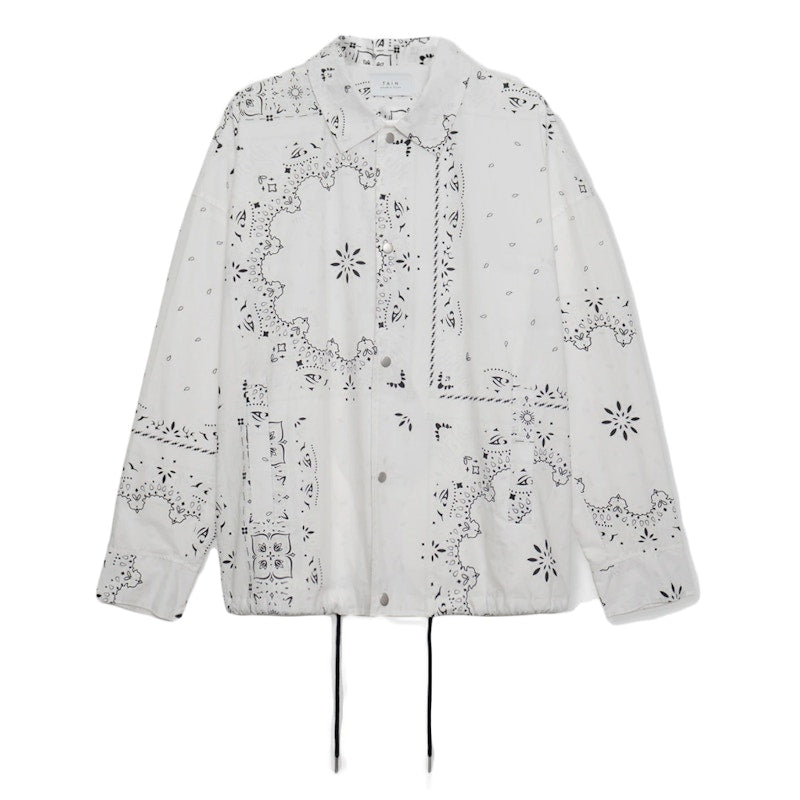 Tain Double Push Paisley Coach Shirt Off White