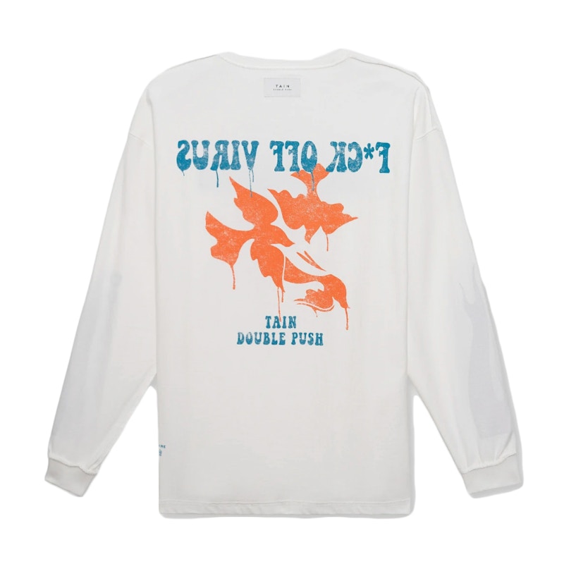 Tain Double Push Power Department Reversible L/S T-Shirt White
