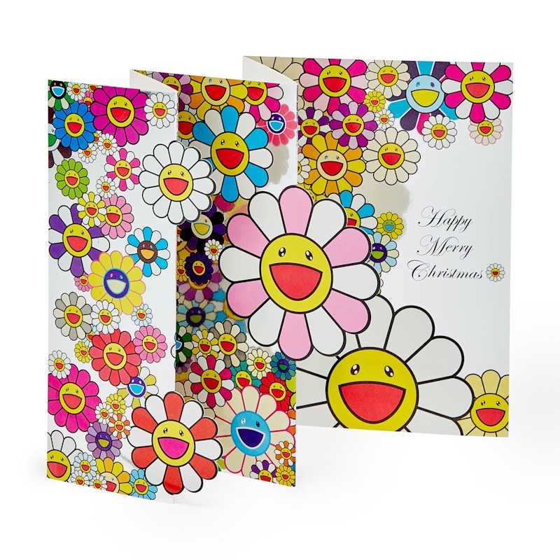 Takashi Murakami Chrstimas Flowers Holiday Cards (Set of 12)
