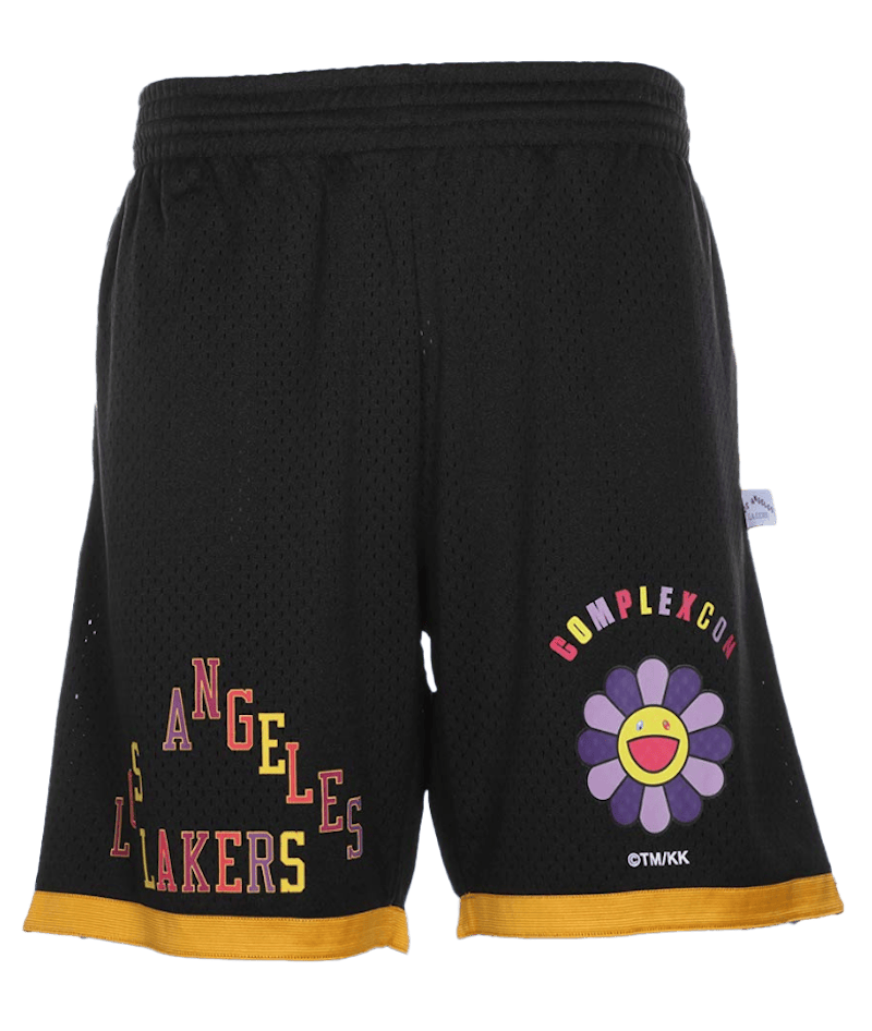 Takashi Murakami ComplexCon x LA Lakers M&N Basketball Shorts Black
