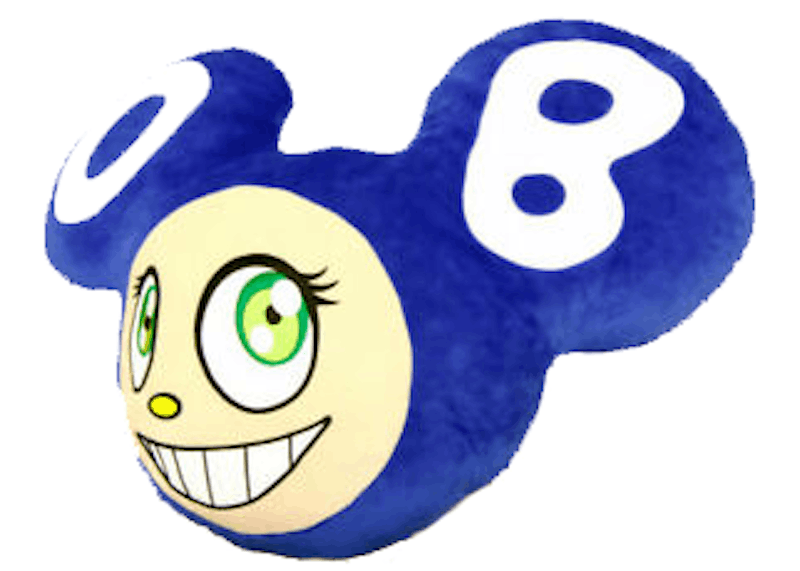 Takashi Murakami DOB Face Pillow Blue