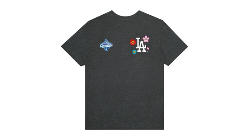 Takashi Murakami Fanatics x Los Angeles Dodgers World Series 2025 Champs T-Shirt Charcoal