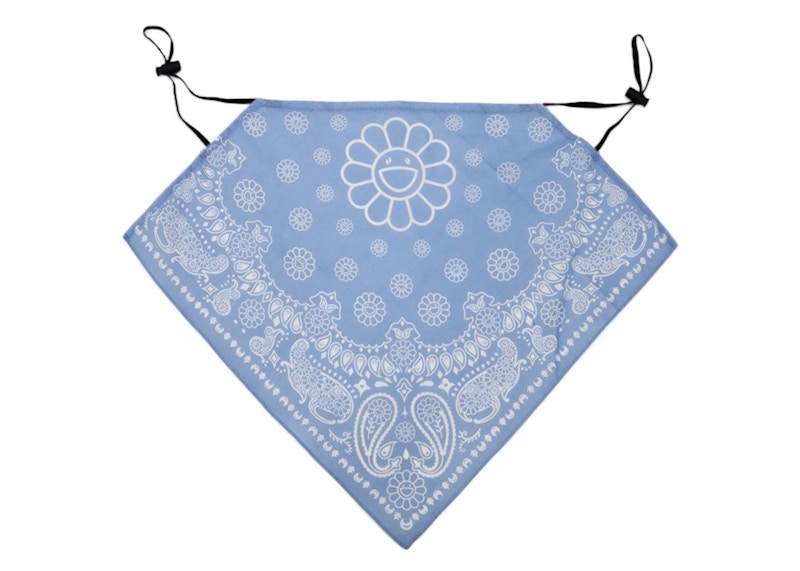 Takashi Murakami Flower Bandana Mask Light Blue
