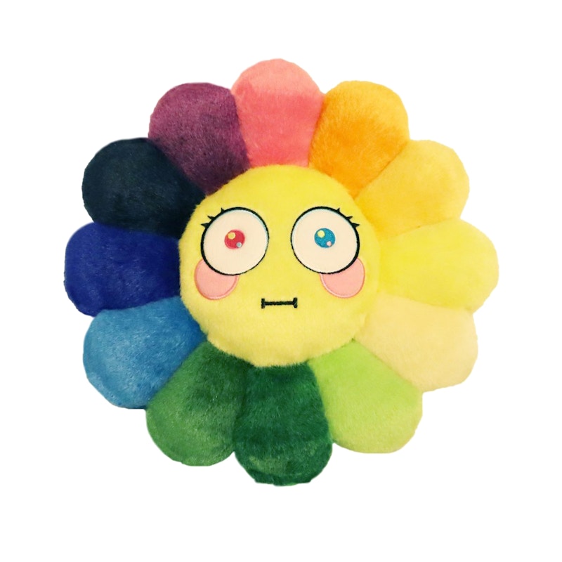 Takashi Murakami Flower Emoji Plush 4 30CM Rainbow/Yellow