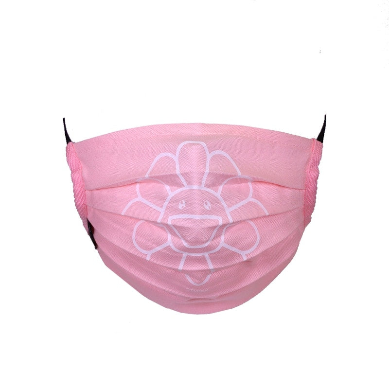 Takashi Murakami Flower Face Mask Pink/White