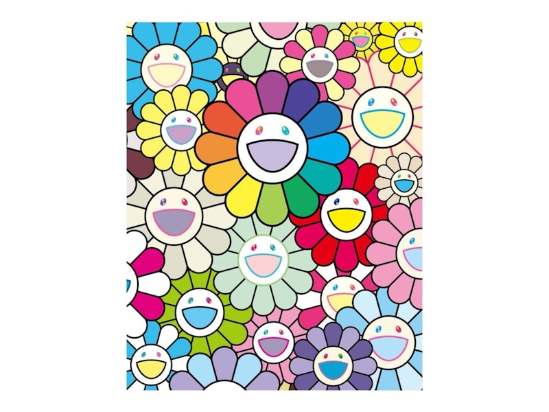 Takashi Murakami Flower Good Forune Multicolor Flowers and Prosperity Art Print (Edition of 100)