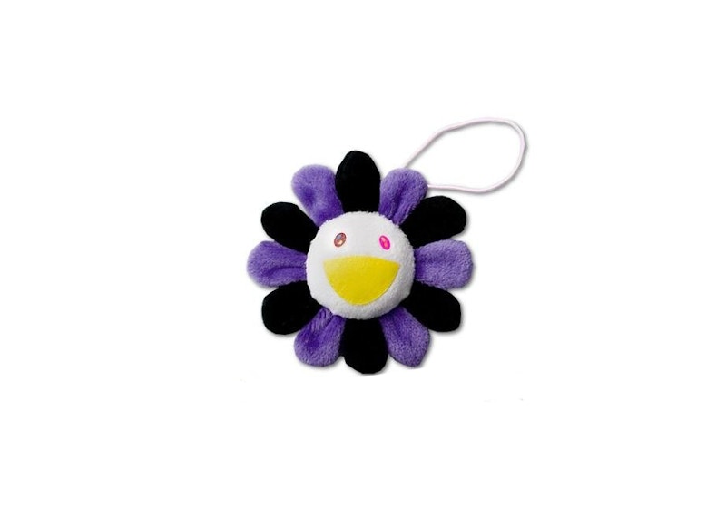 Takashi Murakami Flower Plush Pin Purple/Black
