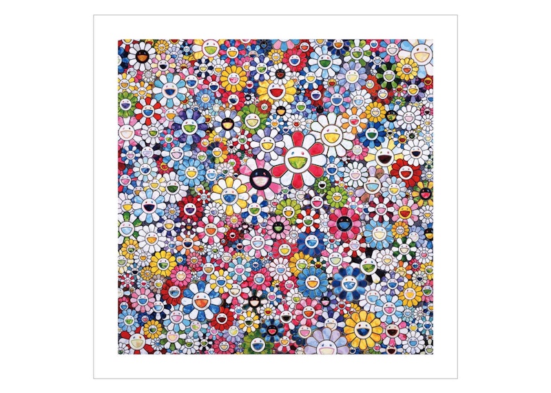 Takashi Murakami Flowers with Smily Faces Print (Signed, Edition of 100)