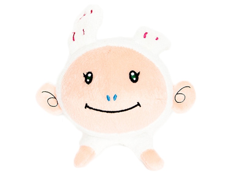 Takashi Murakami Kaikai Frazzled Plush Figure White