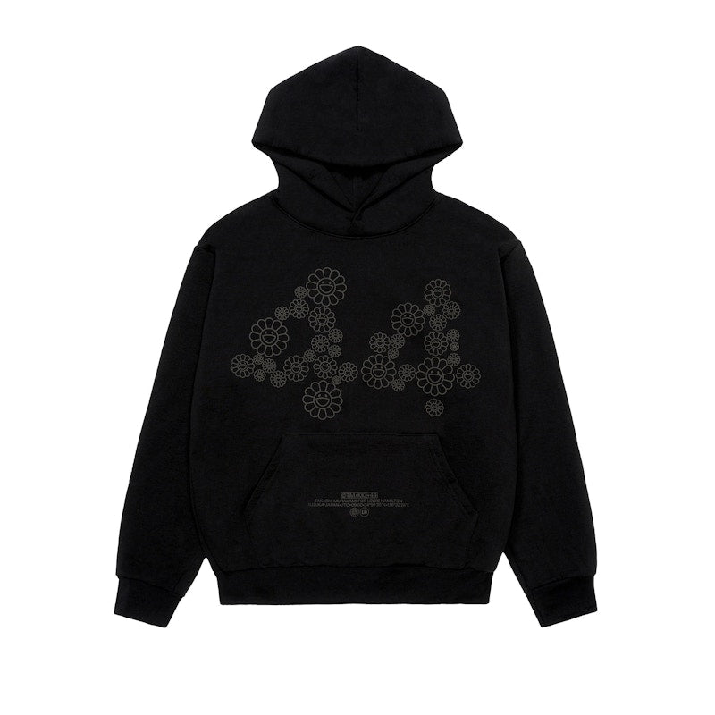 Takashi Murakami Lewis Hamilton 44 Flowers Hoodie Black