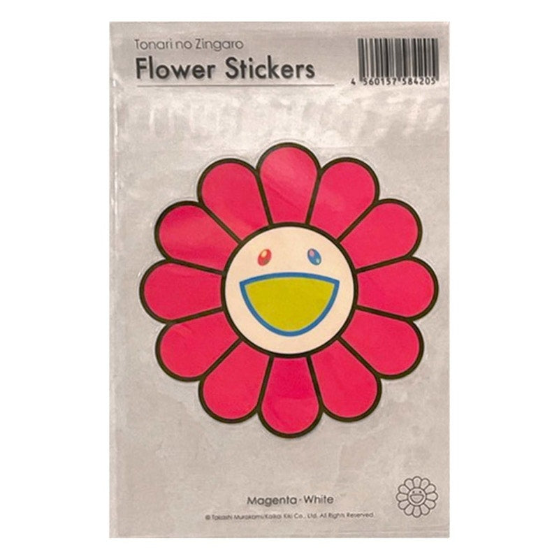 Takashi Murakami Magenta x White Sticker