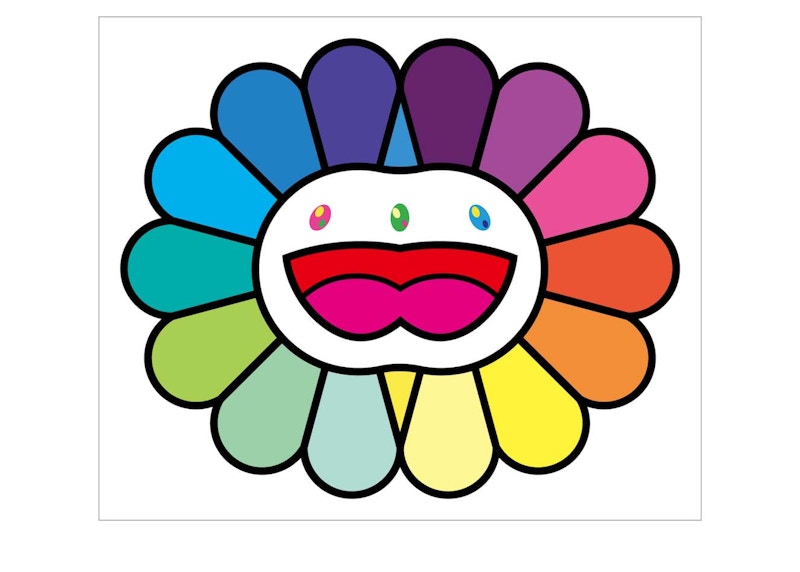 Takashi Murakami Multicolor Double Face: White Print (Signed, Edition of 100)