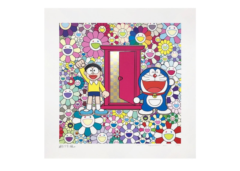 Takashi Murakami Nobita and Dorarmon are in the flower Print (Signed, Edition of 100)
