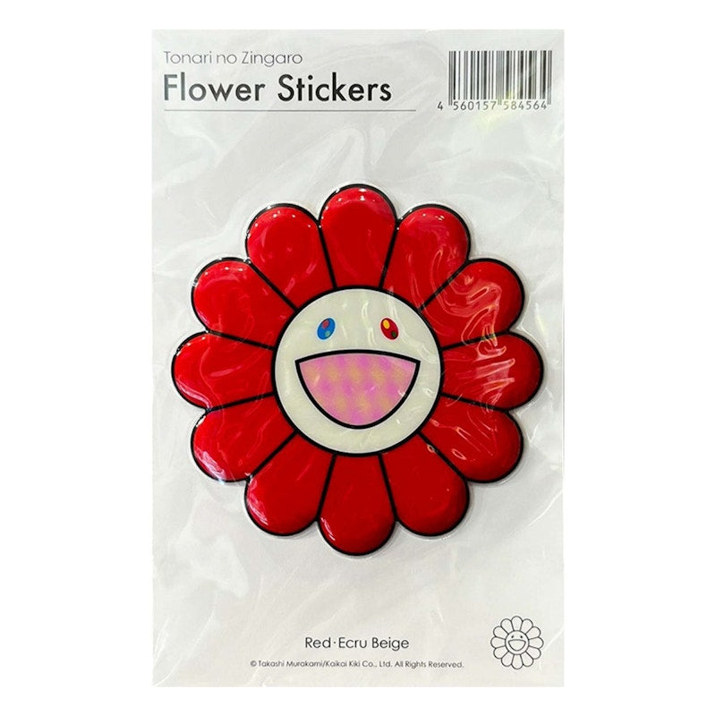 Takashi Murakami Red x Ecru Beige Bubblingly Sticker