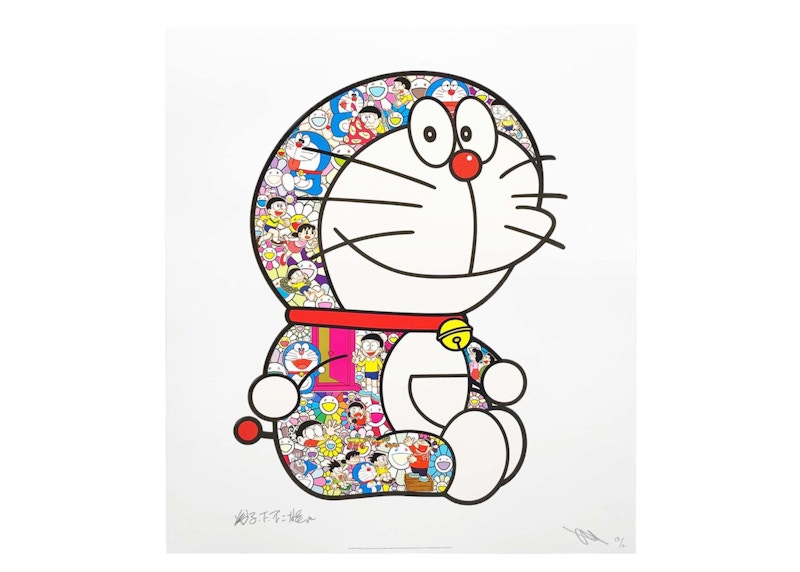 Takashi Murakami Sitting Doraemon Anywhere Door Print (Signed, Edition of 300)