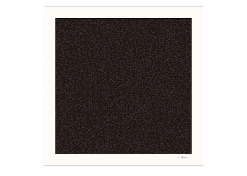 Takashi Murakami for BLM Black Flowers Square Print (Signed, Edition of 300)