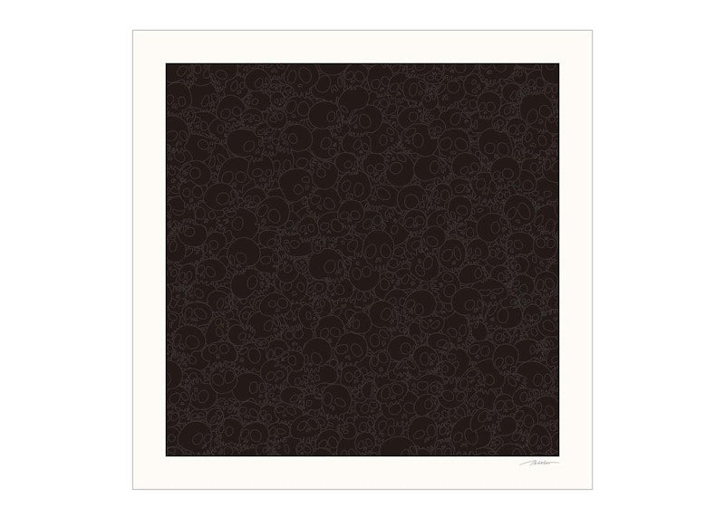 Takashi Murakami for BLM Black Skulls Square Print (Signed, Edition of 300)