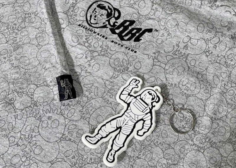 Takashi Murakami x Billionaire Boys Club T-Shirt with Key Chain Grey