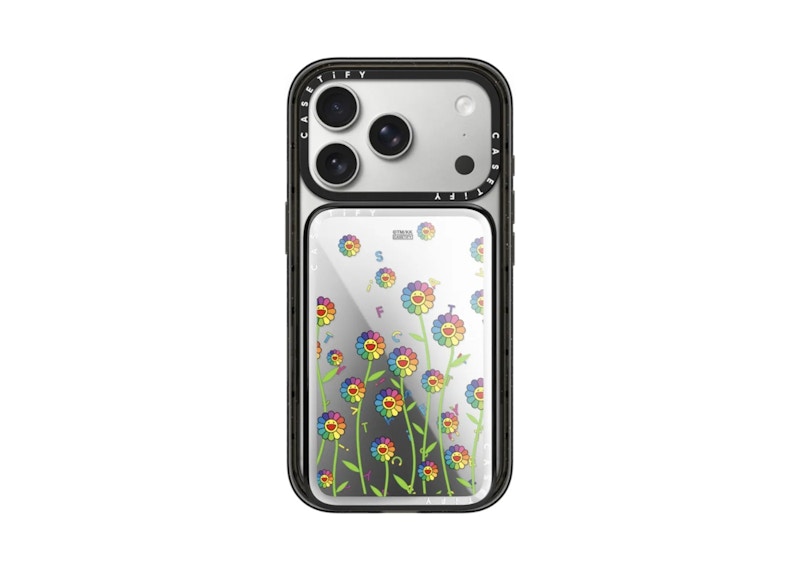 Takashi Murakami x CASETiFY: Flowers Bloom Flowers Field Powerthru Power Bank Silver