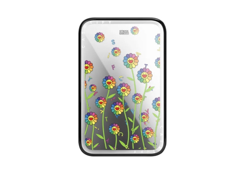 Takashi Murakami x CASETiFY: Flowers Bloom Flowers Field Powerthru Power Bank Silver