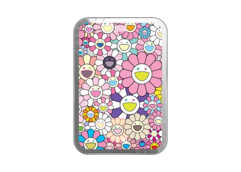 Takashi Murakami x CASETiFY: Flowers Bloom (Pink) Snappy Cardholder Stand Silver