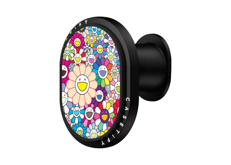 Takashi Murakami x CASETiFY: Flowers Bloom (Rainbow) Powerthru Wireless Car Charger Black