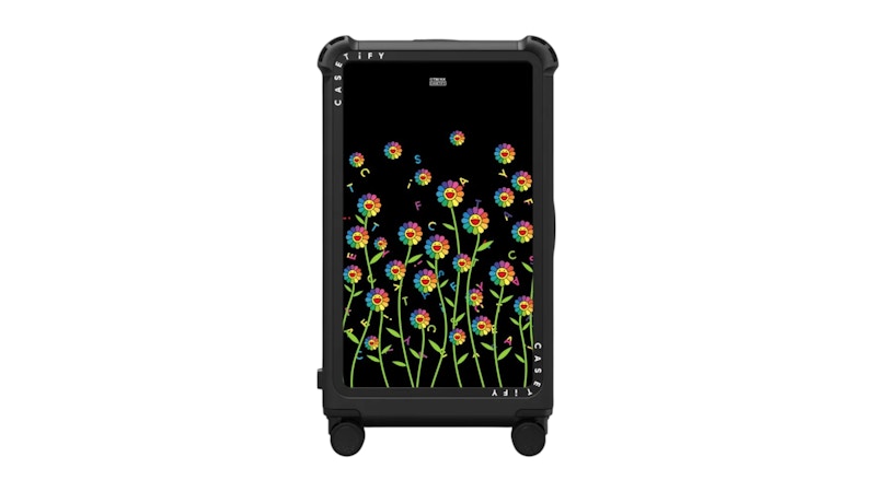 Takashi Murakami x CASETiFY Flowers Field (Rainbow) 29" Check-In Trunk Suitcase Matte Black