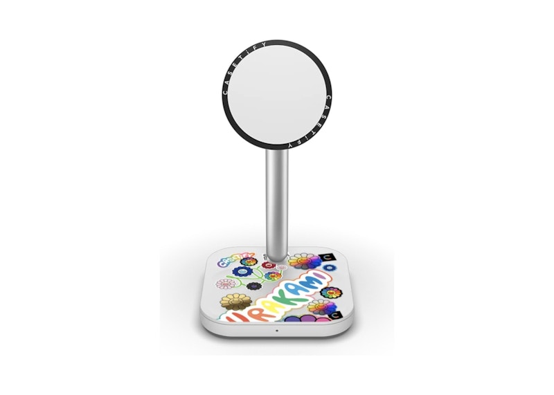 Takashi Murakami x CASETiFY: Flowers Sticker Mania Powerthru 2-In-1 Charging Stand White