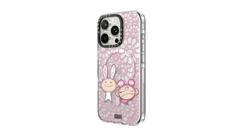 Takashi Murakami x CASETiFY Kaikai And Kiki Dance Duo iPhone 16 Pro Max Impact Clear MagSafe Phone Case Clear