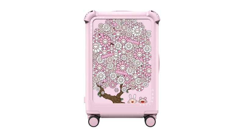 Takashi Murakami x CASETiFY Kaikai And Kiki Hanami 21" Carry-On Suitcase Glossy Primrose Pink