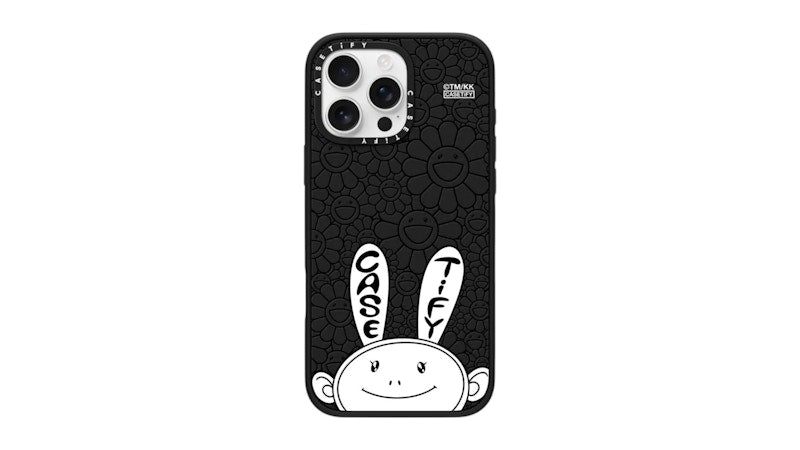 Takashi Murakami x CASETiFY Kaikai (Mono) iPhone 16 Pro Max Impact MagSafe Phone Case Matte Black