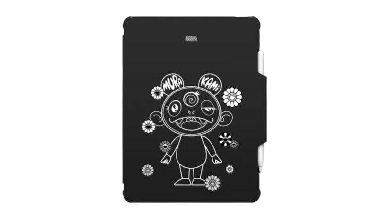 Takashi Murakami x CASETiFY KiKi And Flowers (Mono) Ipad Air 11" Impact Folio Tablet Case Black