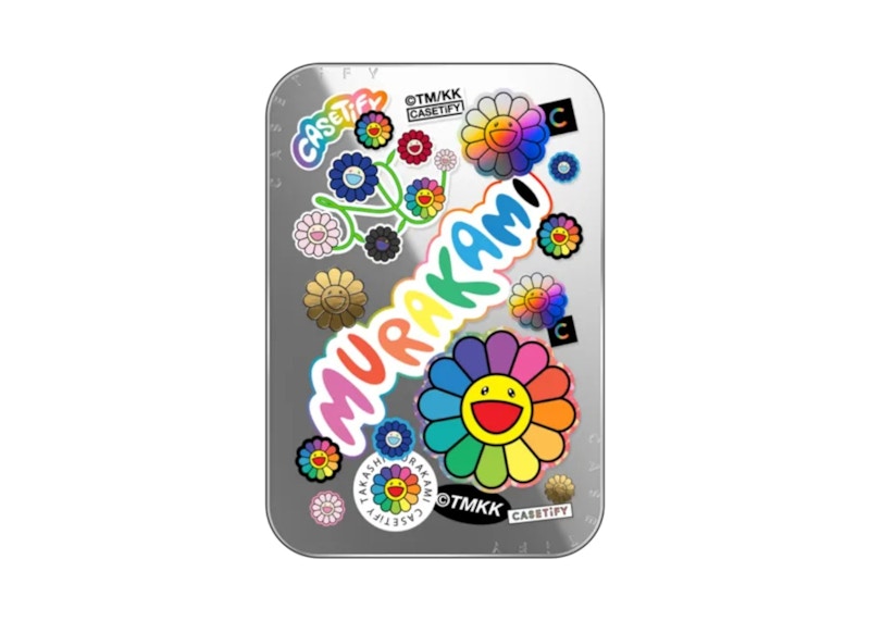 Takashi Murakami x CASETiFY: Sticker Mania Snappy Cardholder Stand Silver