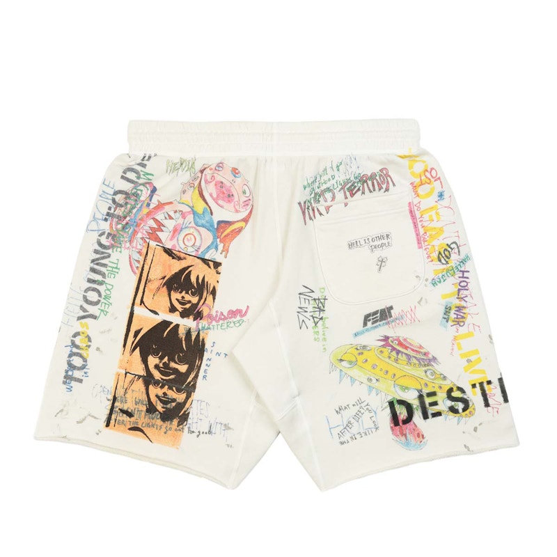 Takashi Murakami x SAINT M×××××× Graff Sweatshort White