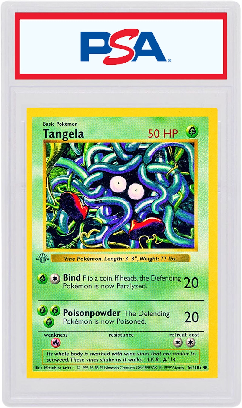 Tangela 1999 Pokemon TCG Base Set 1st Edition #66/102 (PSA or BGS Graded)