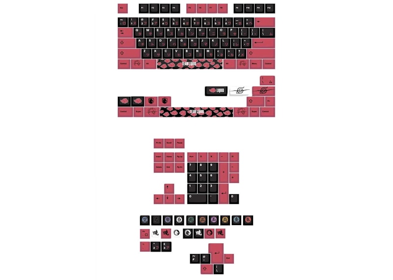 Team Liquid x Naruto Akatsuki Key Cap Set