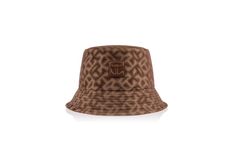 Telfar Jacquard Bucket Hat Tan Monogram