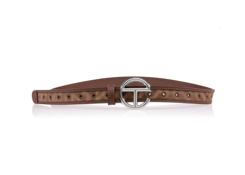 Telfar Jacquard Logo Belt Tan Monogram