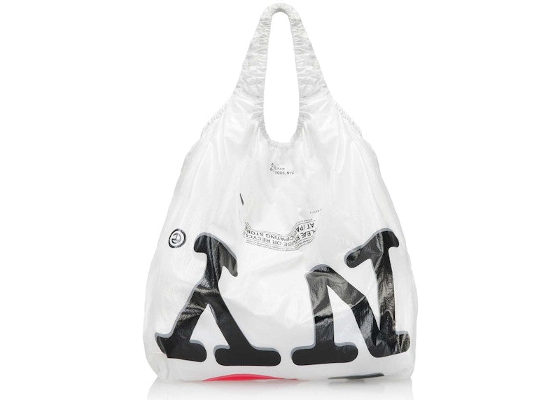Telfar Jumbo New York Plastic Bag White