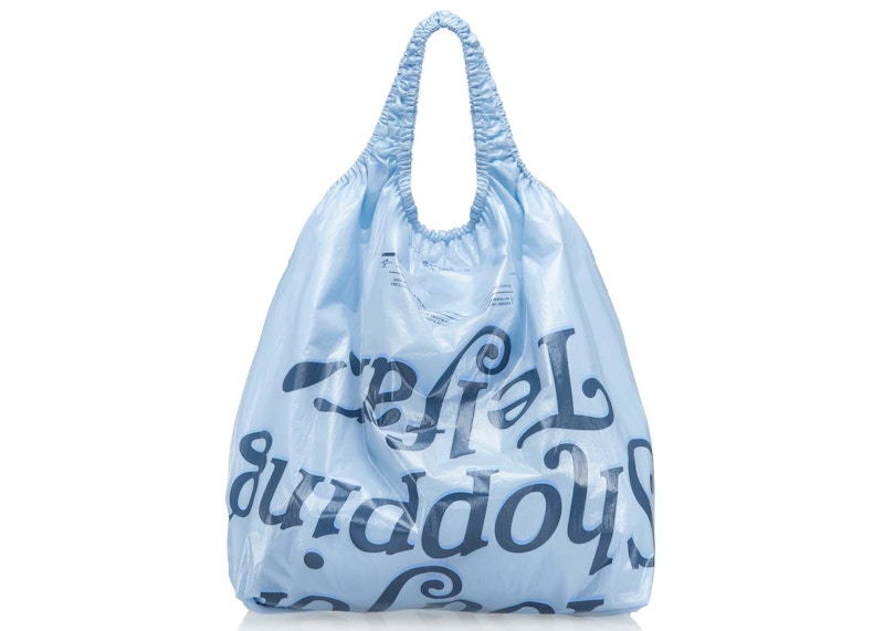 Telfar Jumbo Thank You Plastic Bag Baby Blue