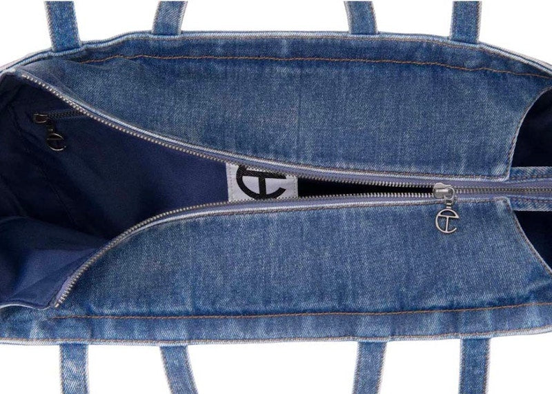 Telfar Large Shopping Bag Distressed Blue