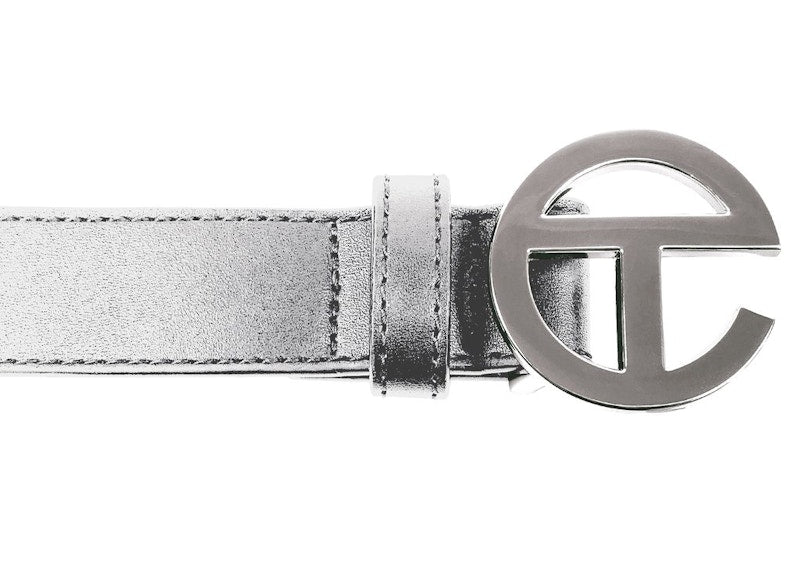 Telfar Logo Belt Silver