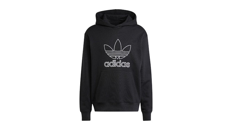 adidas Adicolor Outline Trefoil Hoodie Black