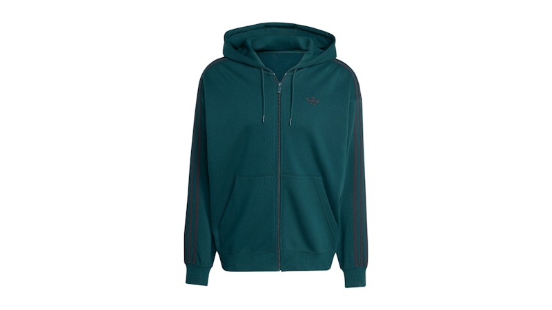 adidas Adicolor Oversize Full-Zip Hoodie Aurora Ivy Black